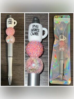 Small Business Owner beaded focal pen
